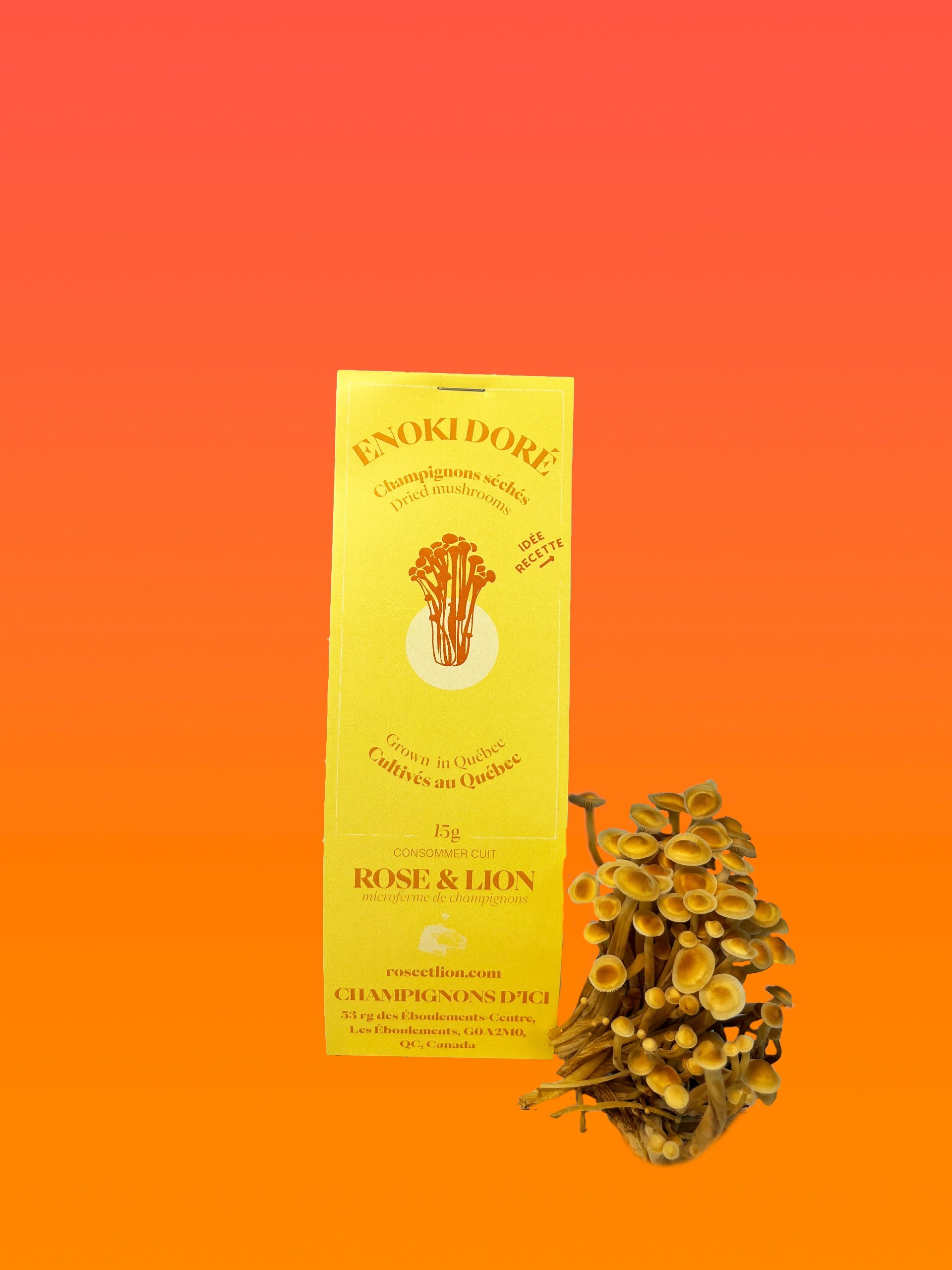 Enoki dorés séchés (15g)